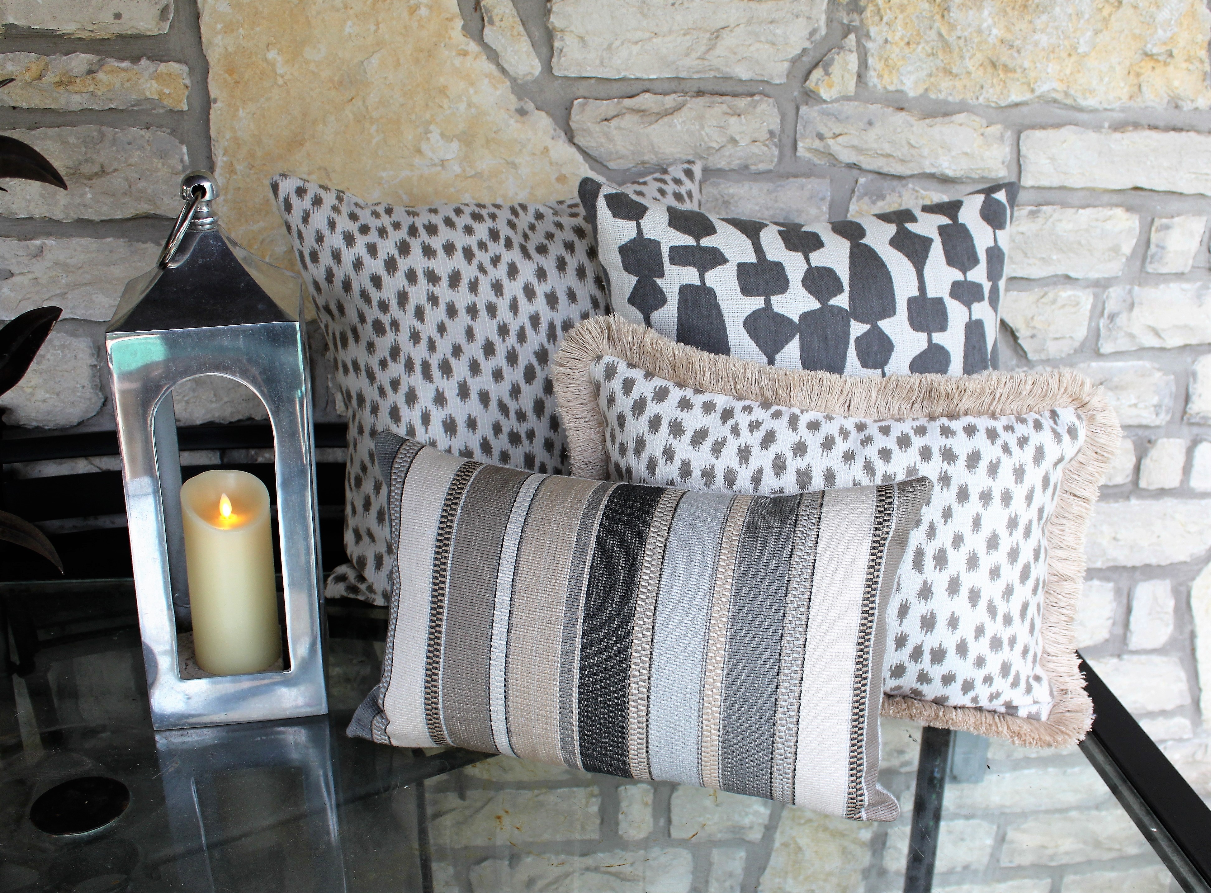 pillows and candle